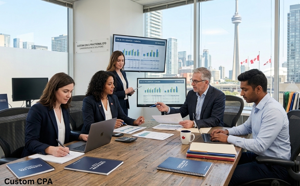 Custom CPA, fractional cfo Services team working in Canada