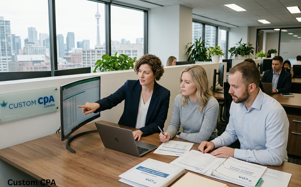 Custom CPA Canada, Compilation services expert team working in the office in Canada