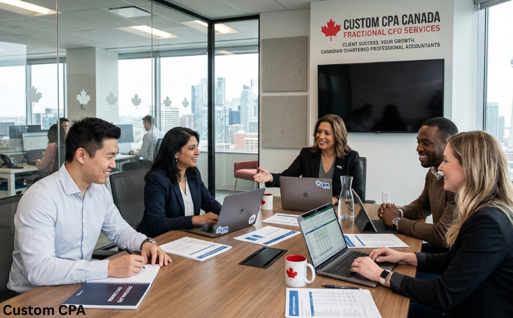 Custom CPA Canada, fractional cfo team working in the office in canada
