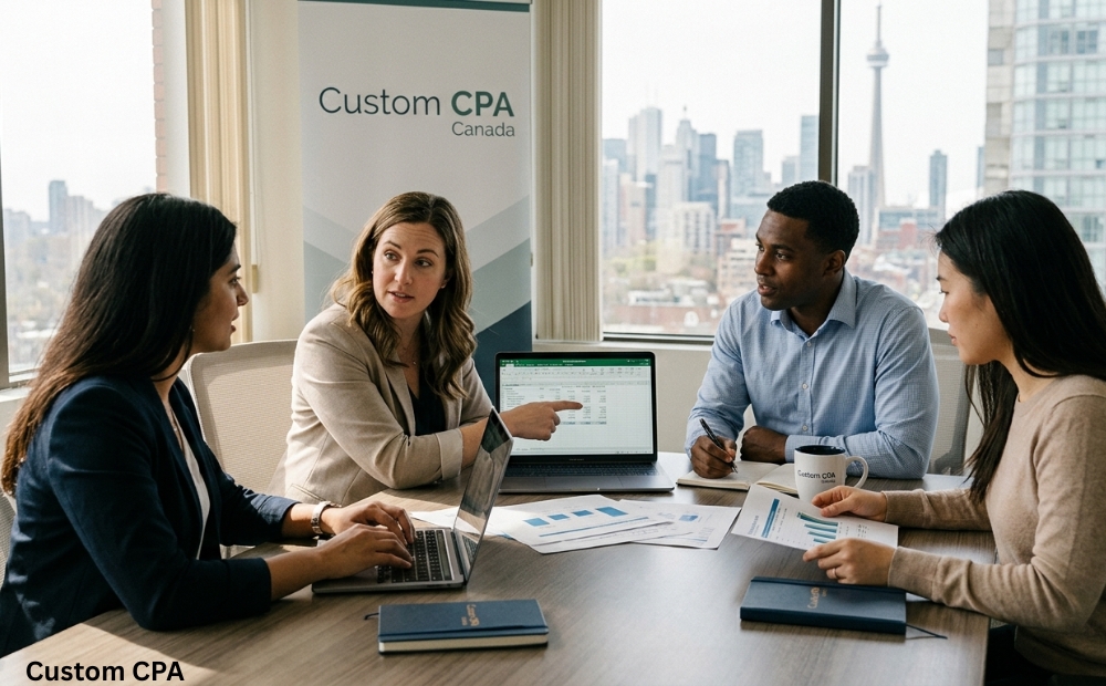 Custom CPA Canada, a fractional cfo team working in the office in Canada